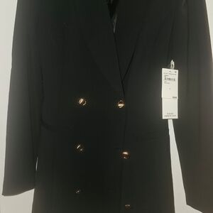 New Good American Black Blazer with Gold Buttons Size 1